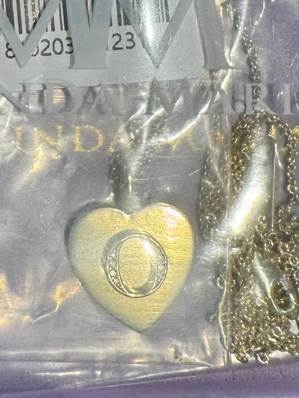 Melinda Maria Gold Heart Initial “O” Pendant Necklace